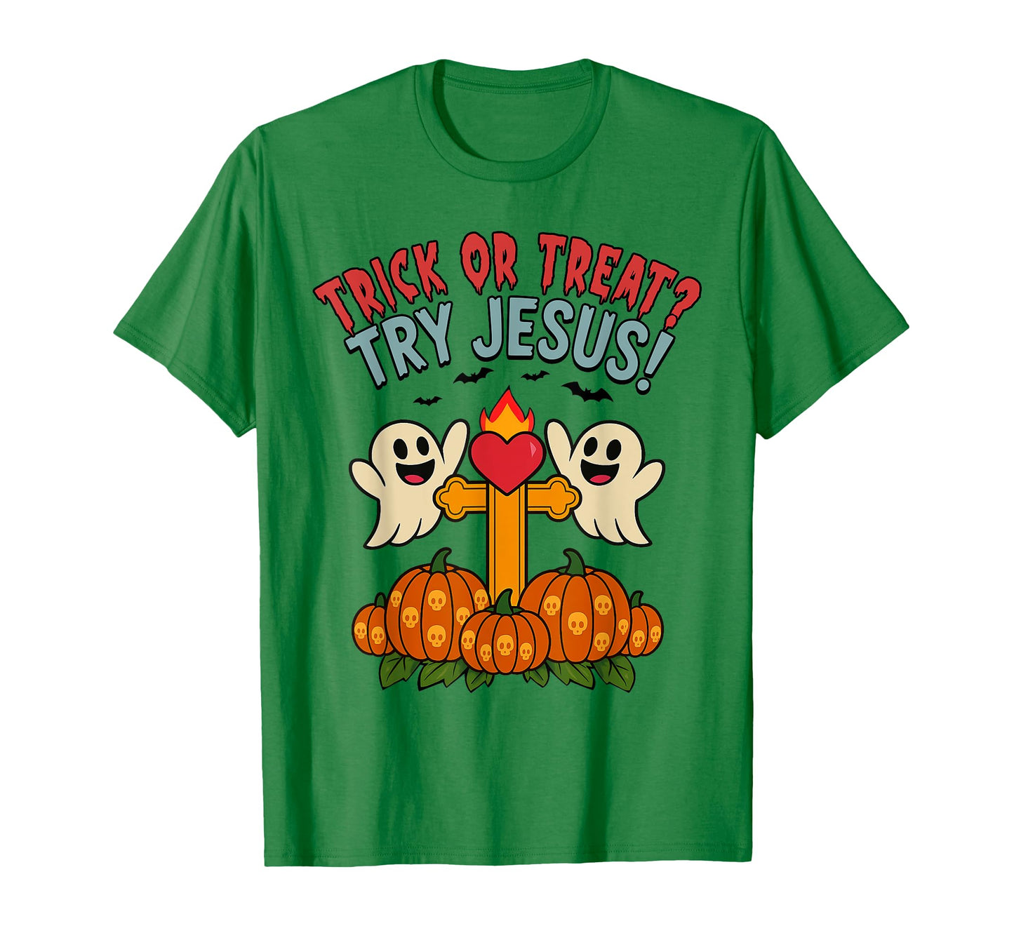 Trick Or Treat Try Jesus Christian Halloween T-Shirt
