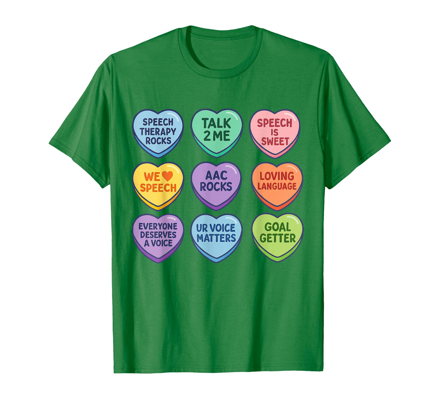 Speech Therapy Language Pathologist Autism Hearts Valentines T-Shirt