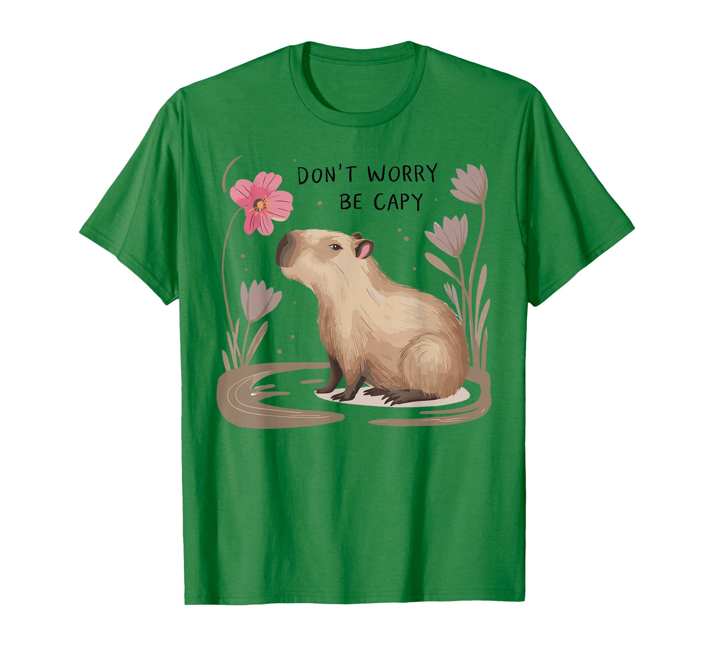 Cute Dont Worry Be Capy Capybara Girls Boys Kids Youth Women T-Shirt