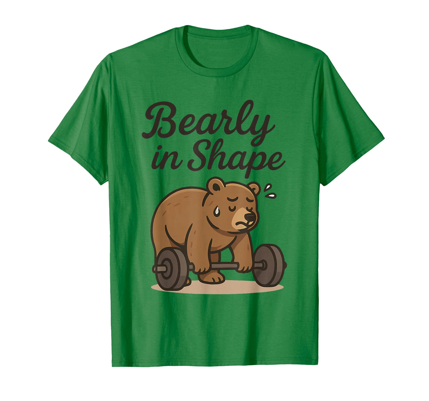 Bearly is Shape - Weightlifting Bear Workout Gym Lovers T-Shirt
