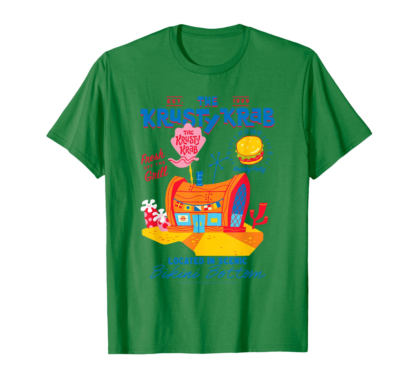 SpongeBob SquarePants Krusty Krab Cartoon Illustration T-Shirt