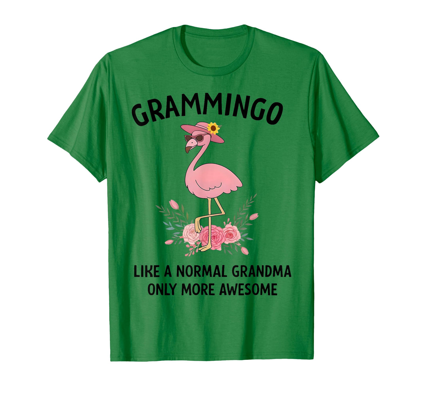 Cute Floral Flamingo Vintage Style Graphic Gift For Women T-Shirt
