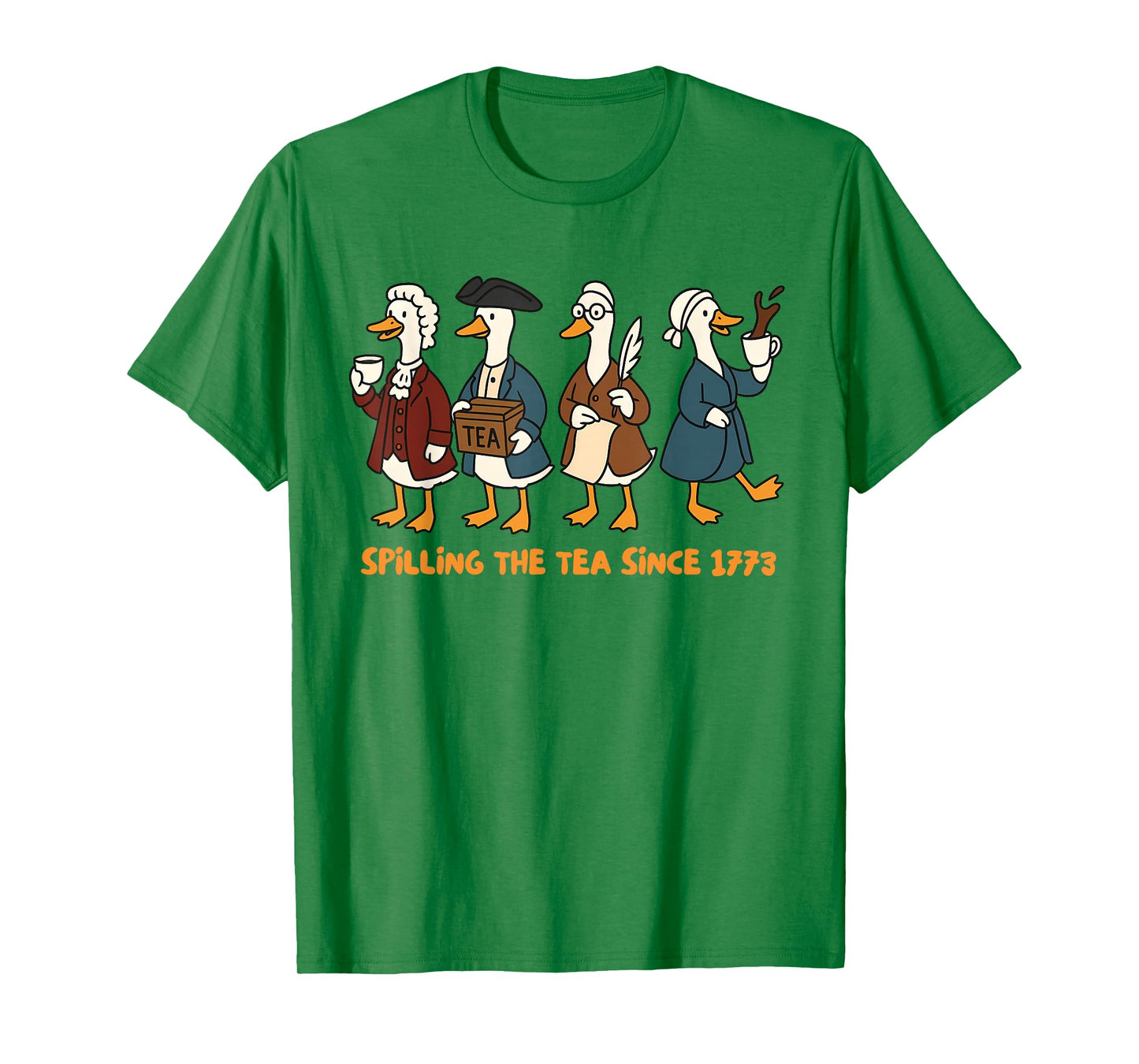 History Teacher Independence Silly Goose Spilling The Tea T-Shirt