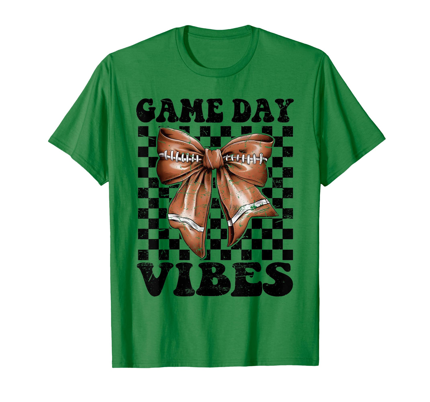 Game day vibes football coquette football season mom women T-Shirt