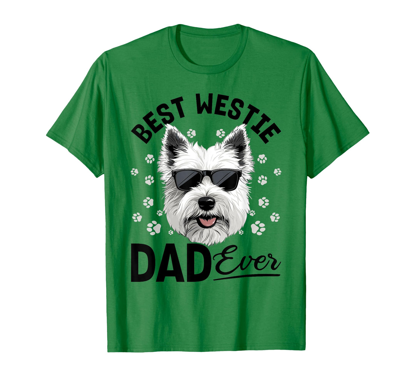 West Highland White Terrier Westie Dog Breed Best Westie Dad T-Shirt for Men Women Girls Kids