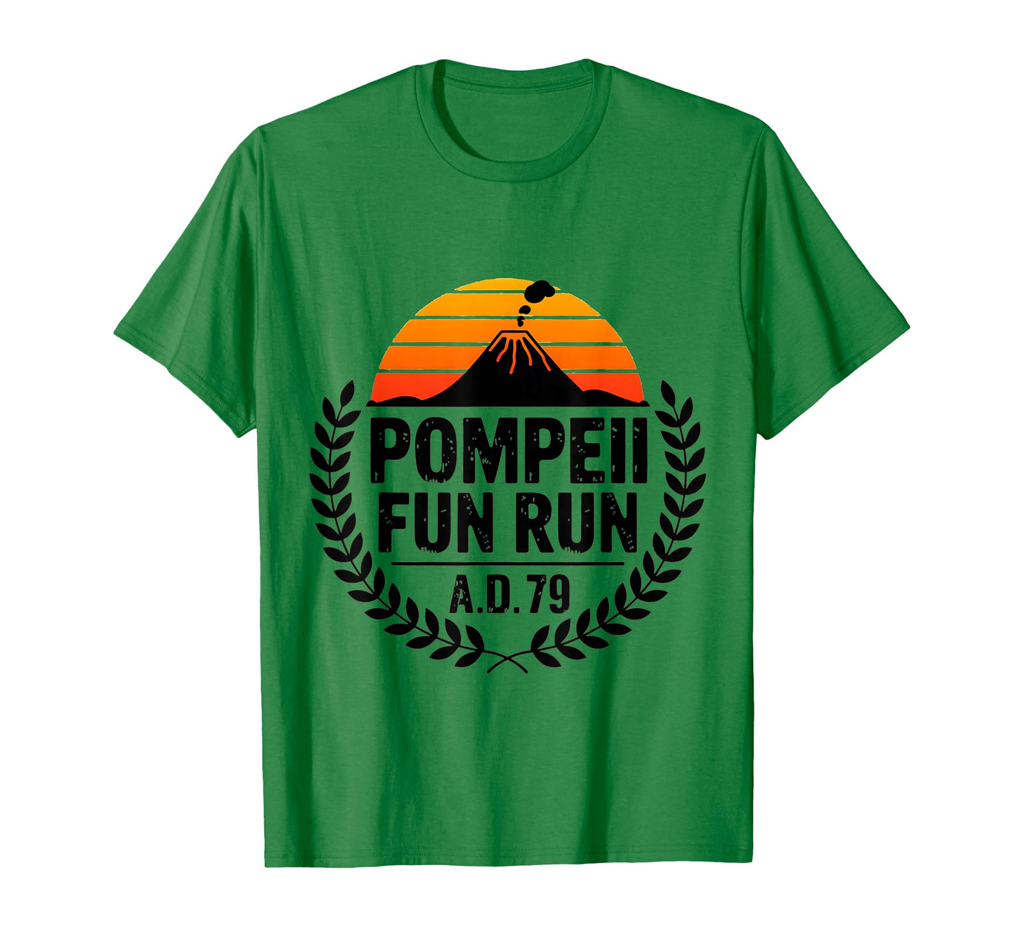 Pompeii Fun Run 79 Funny Volcano Retro T Shirt T-Shirt