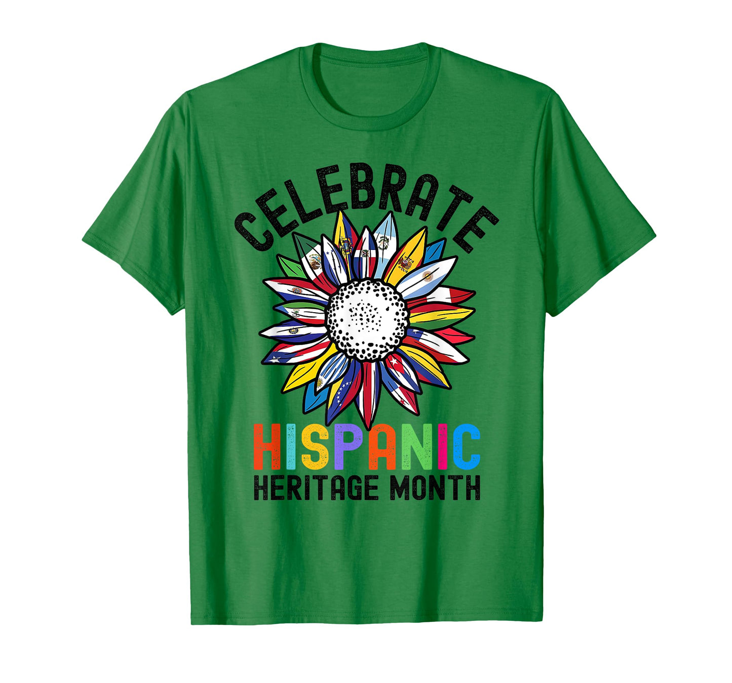 Celebrate Hispanic Heritage Month Latin Countries Sunflower T-Shirt
