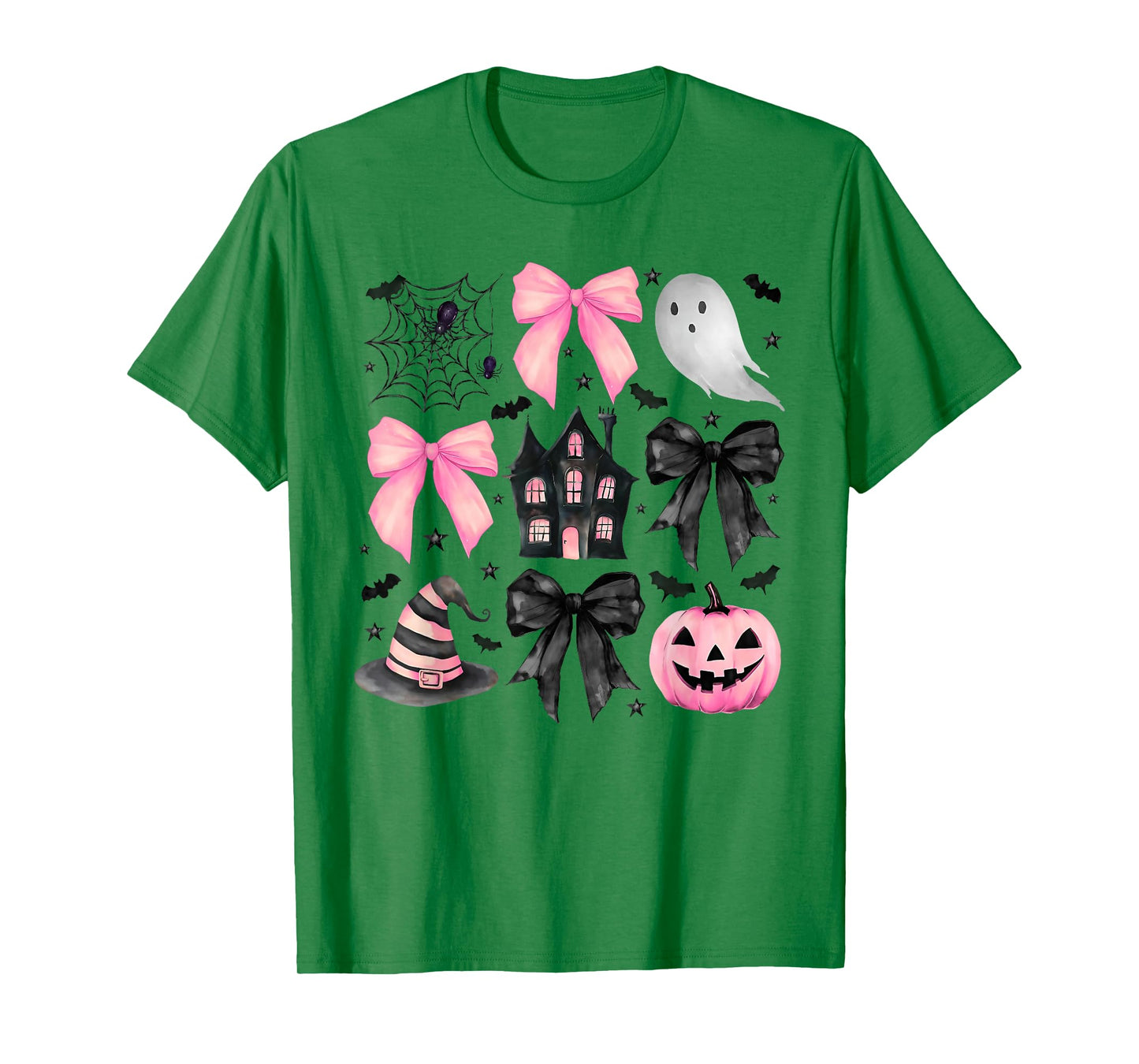 Funny Ghost Happy Halloween Coquette Bow Witch Spooky Season T-Shirt
