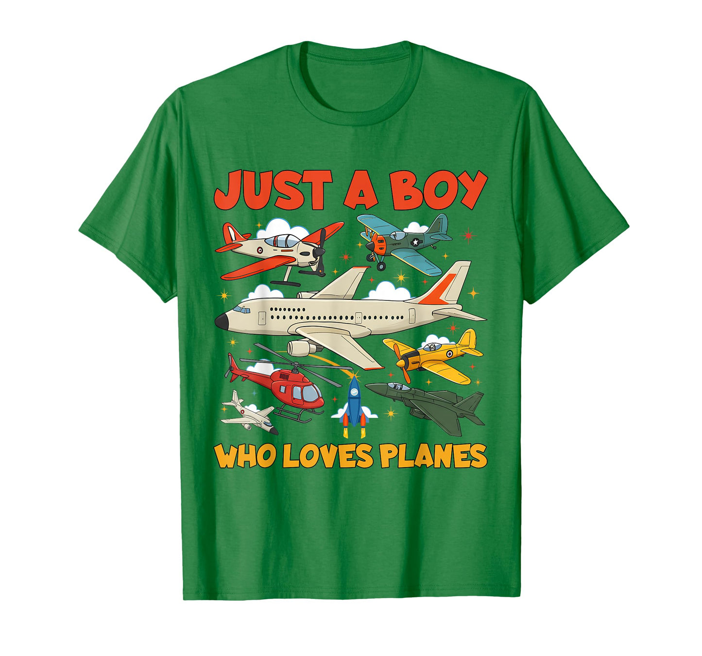 Just A Boy Who Loves Planes Aircraft Toddler Airplane Lover T-Shirt