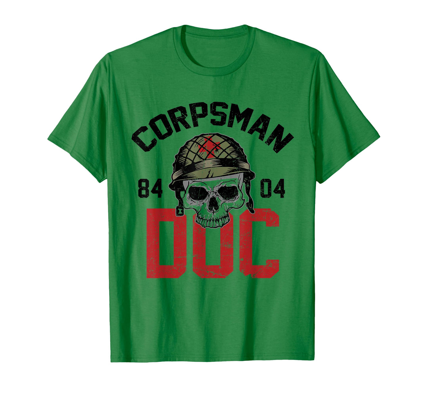 Funny Hospital Corpsman 8404 Devil Doc US Veteran Military T-Shirt