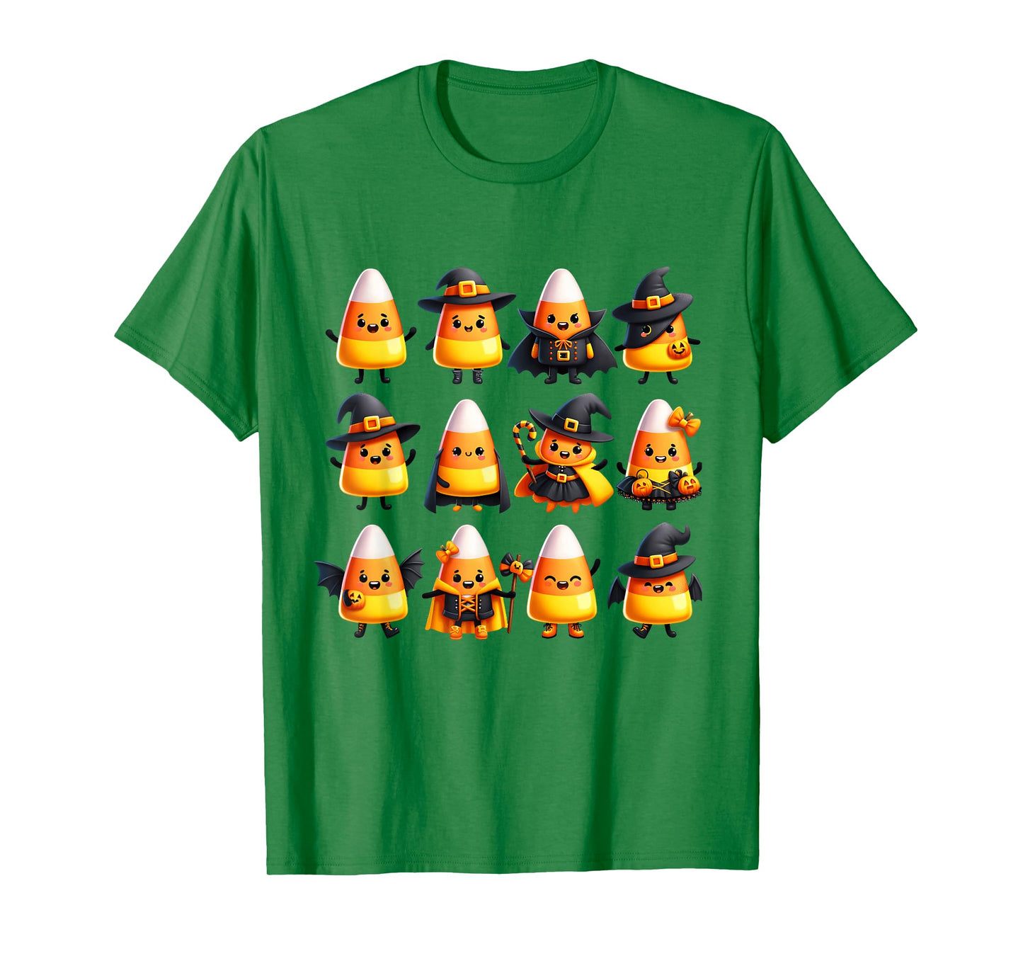 Adorable Halloween Candy Corn Characters in Costumes T-Shirt