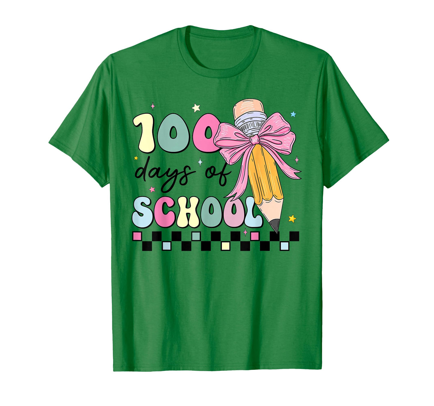 100 Days of School Shirt Girls Coquette Bow 100th Day School T-Shirt
