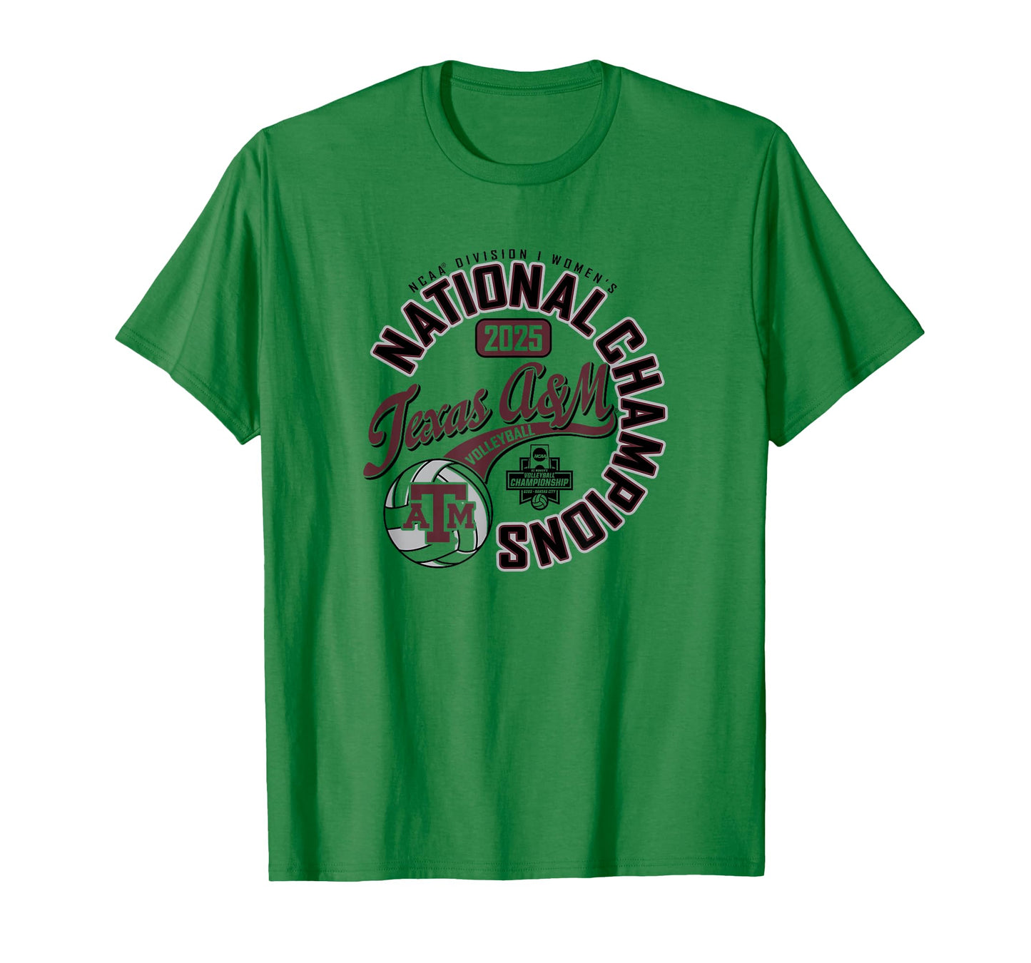 Texas A&M Aggies National Champs 2025 Volleyball White T-Shirt