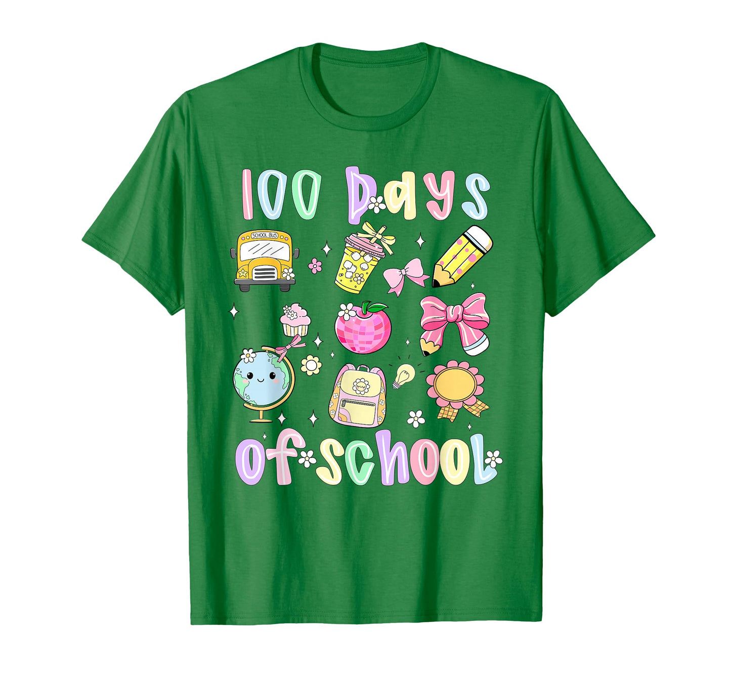 100 Days of School Preppy 100th Day of School Teachers Girls T-Shirt