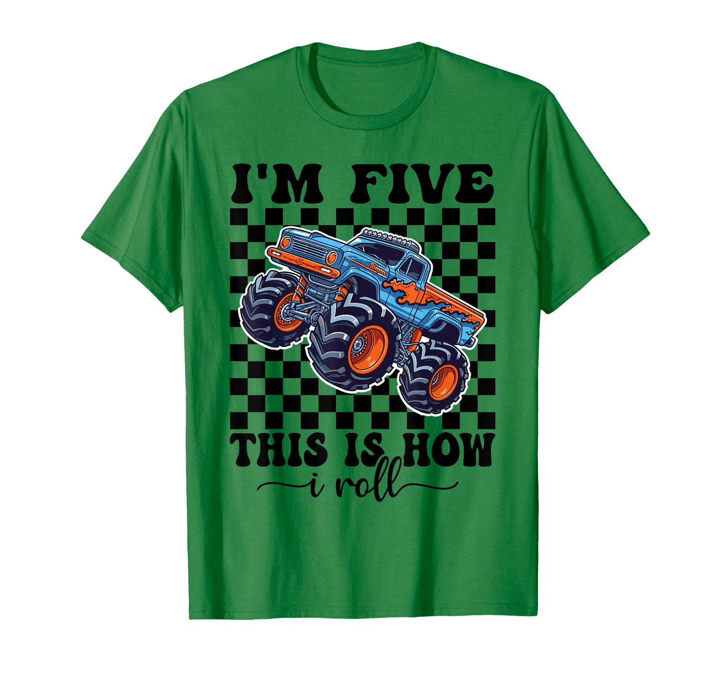 5th Birthday Monster Truck 5 Year Old Boys Monster Truck T-Shirt