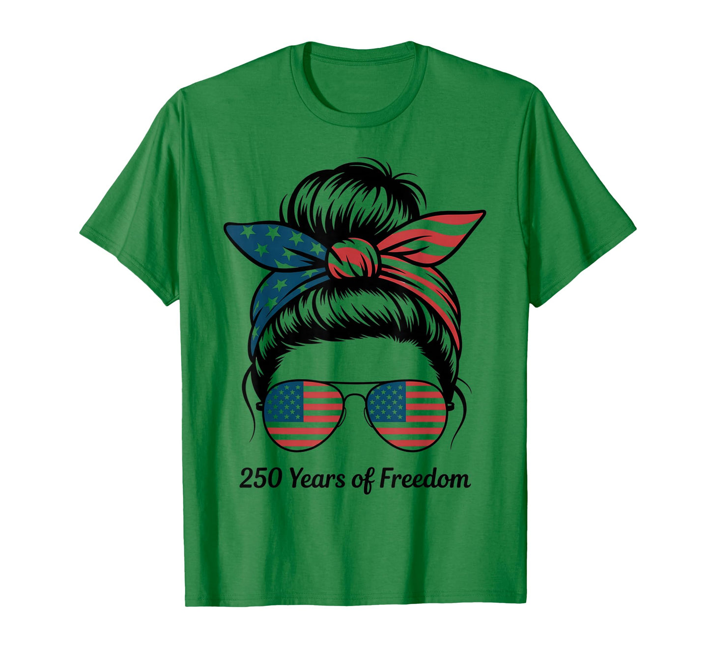 250 Years US USA Flag 4th of July for Girls Women mom Aunt T-Shirt