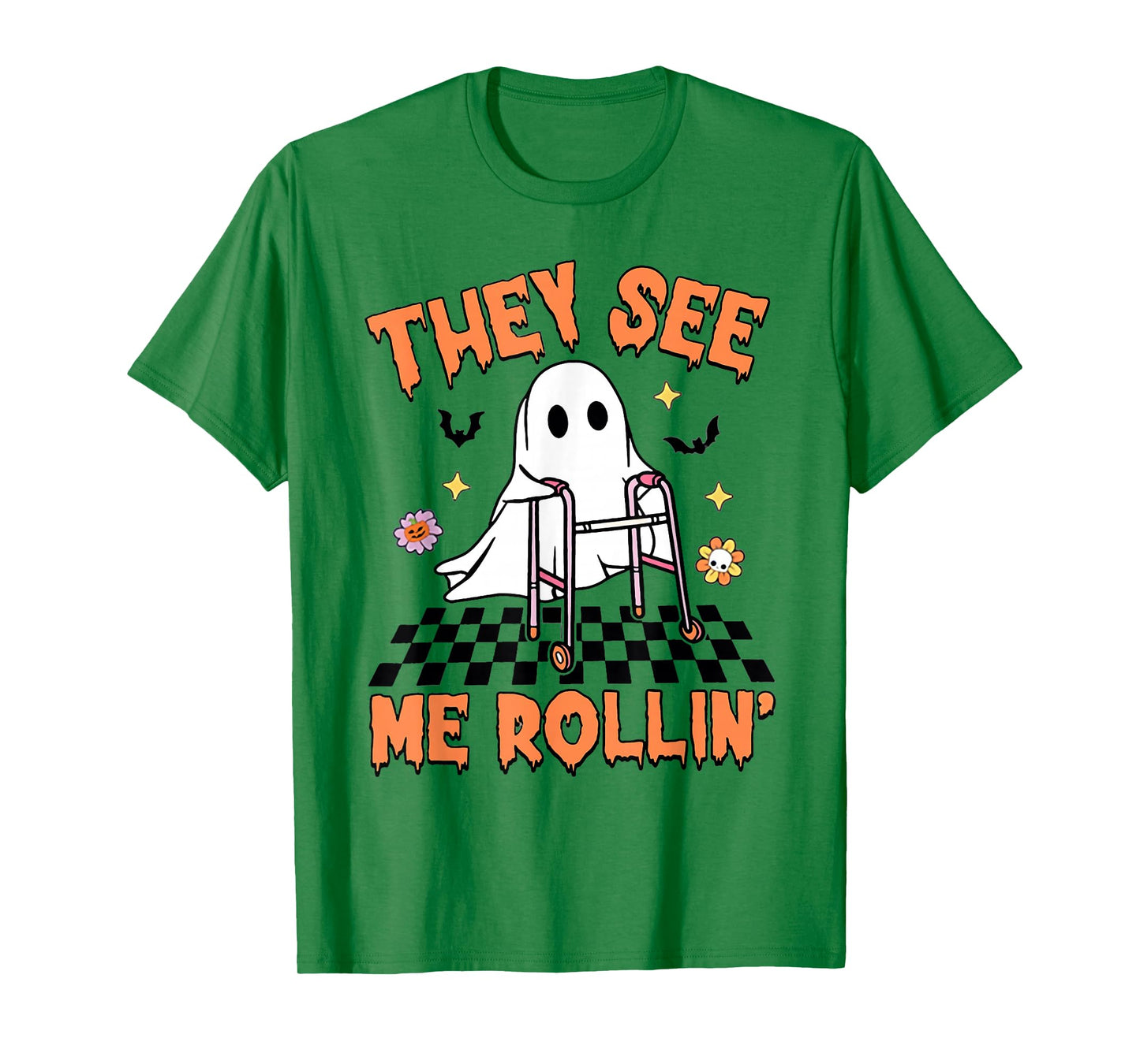 Physical Therapy Halloween They See Me Rolling Spooky PT PTA T-Shirt