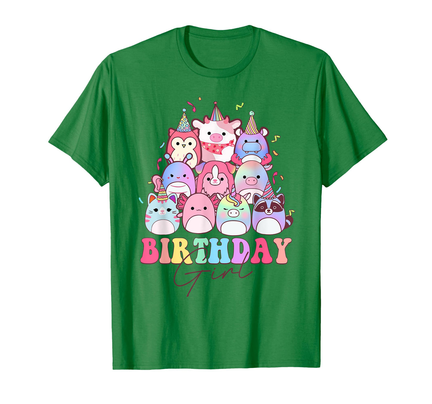Birthday Girl Squish Squad Girls Kids Birthday Party T-Shirt