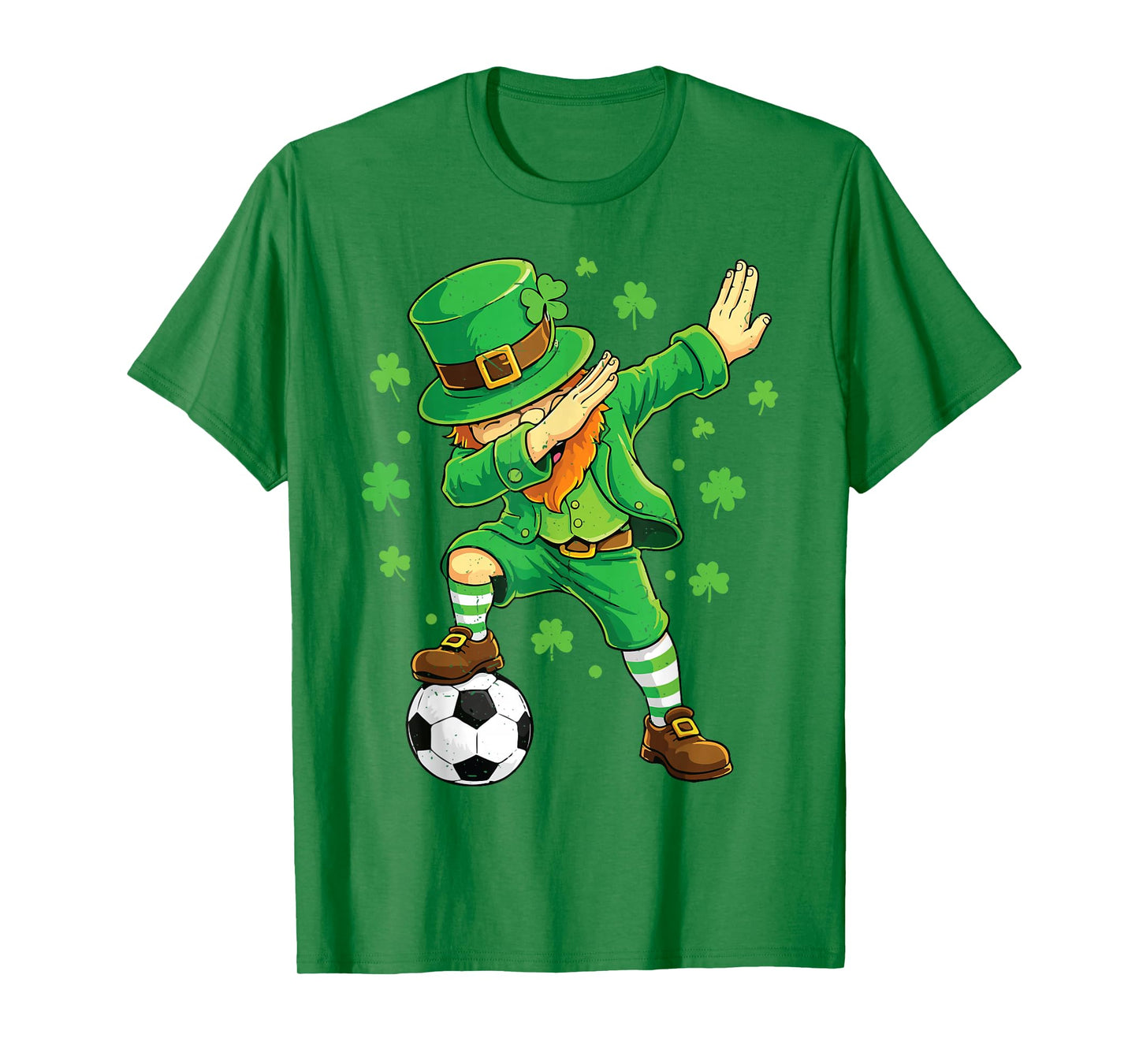 Dabbing Leprechaun Funny Soccer St Patricks Day Boy Irish T-Shirt