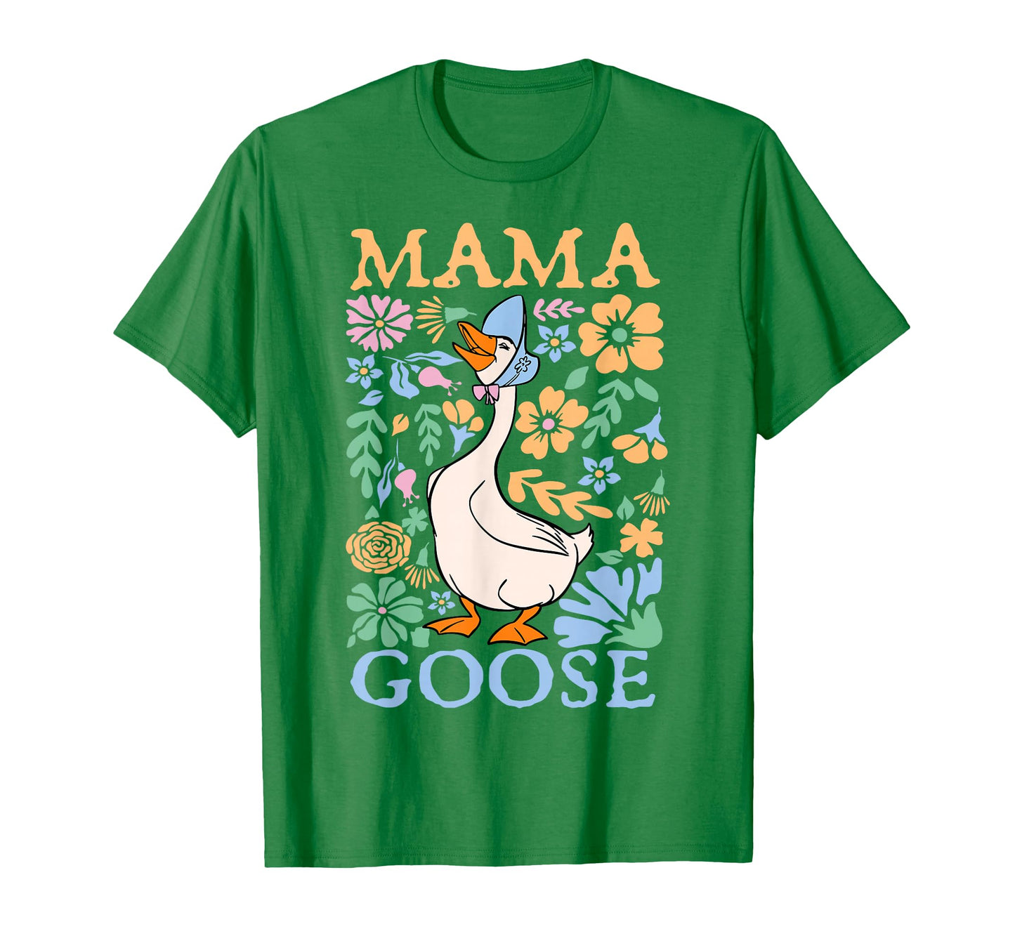 Cute Floral Mama Goose Coquette Mother's Day Silly Goose T-Shirt