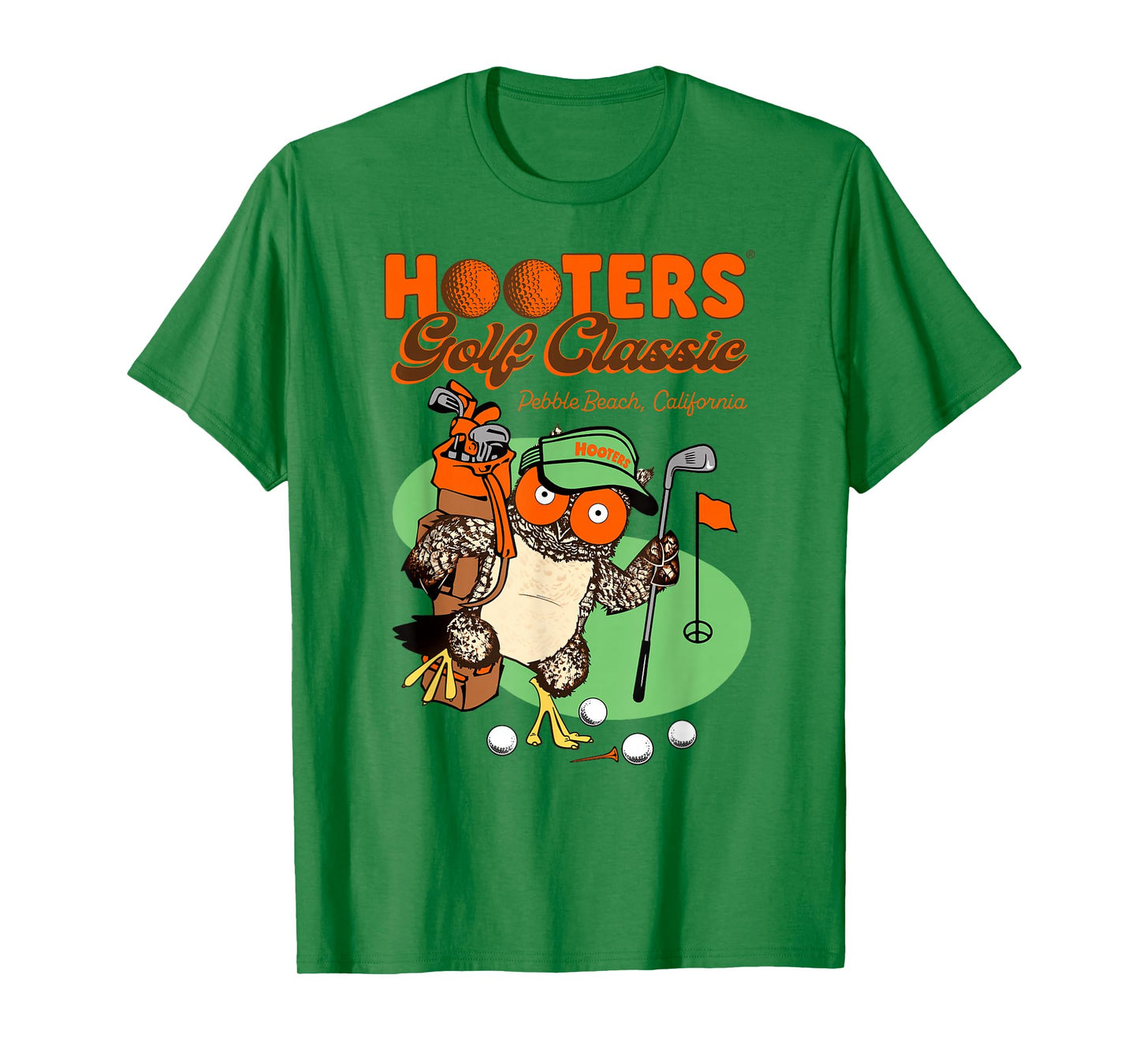 Hooters Pebble Beach Golf Classic Hootie The Owl Logo Funny T-Shirt