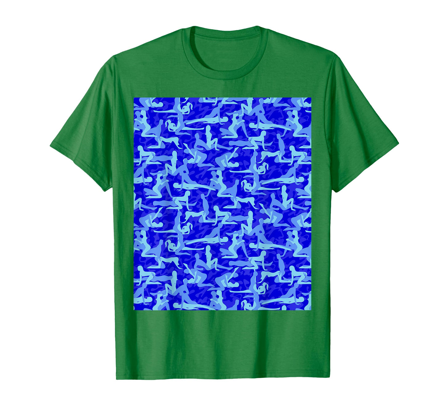 Kamasutra Camouflage (light and royal blue, blue) T-Shirt