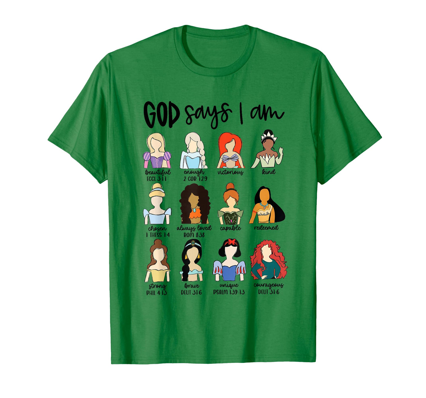 God Says I Am Princess Bible Verse Christian Jesus Religious T-Shirt