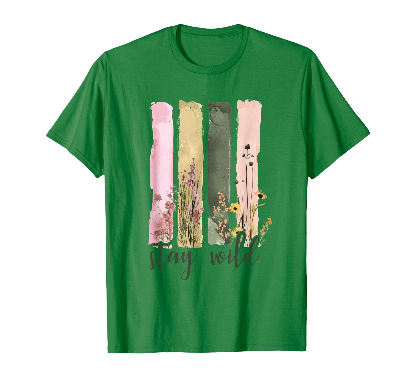 Stay Wild Coquette Brushstroke Summer Flower Wildflower T-Shirt