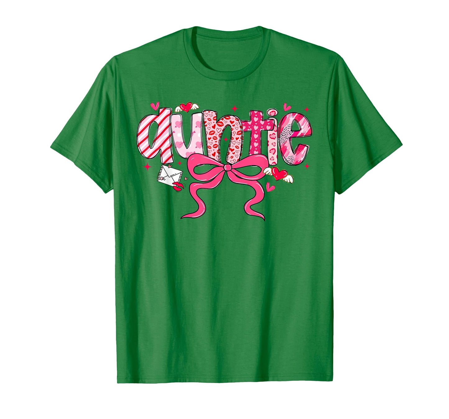 Auntie Valentine Heart Aunt Valentines Day Coquette Bow T-Shirt