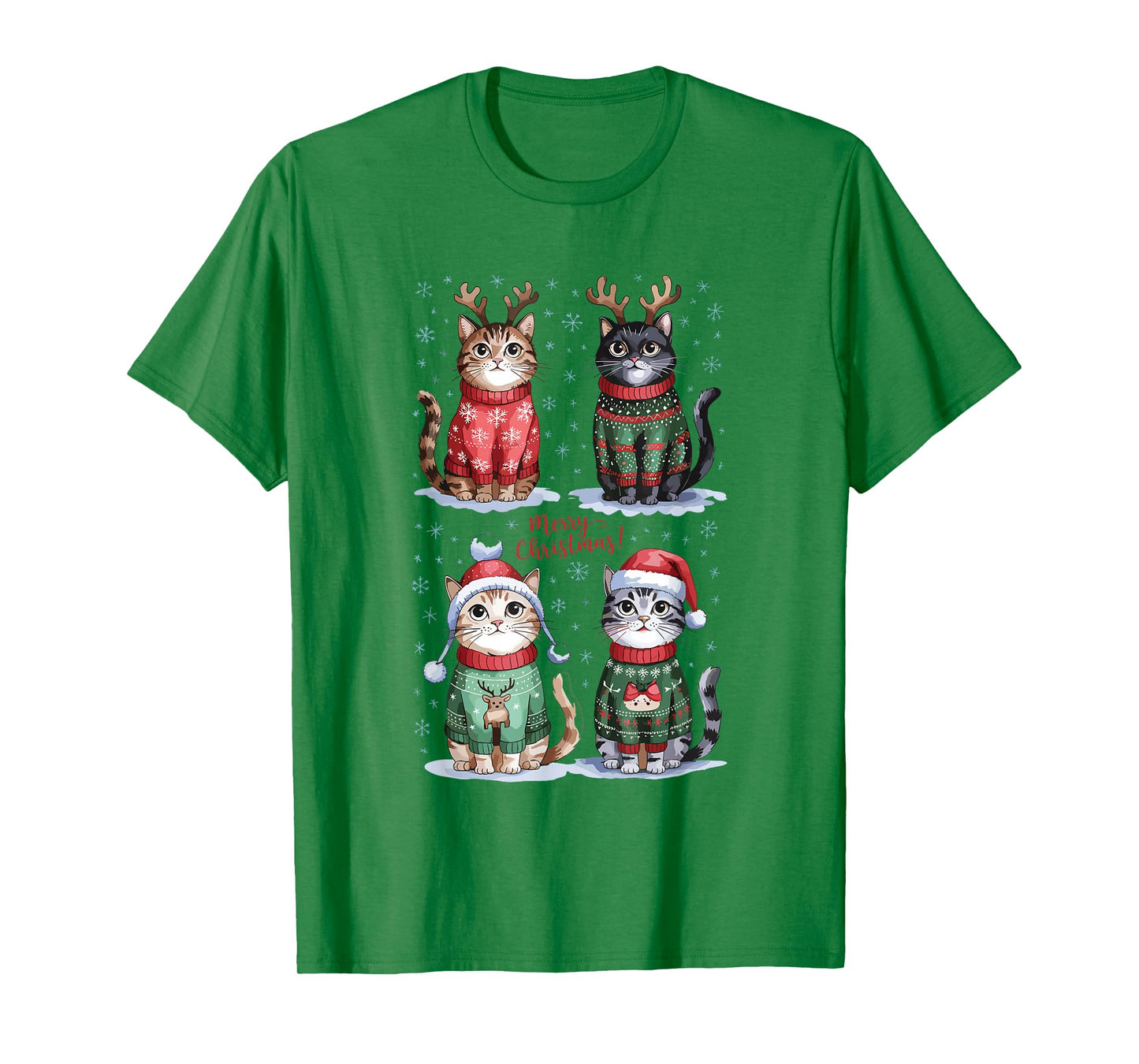 Christmas Cats | Merry Christmas Cats Graphic T-Shirt