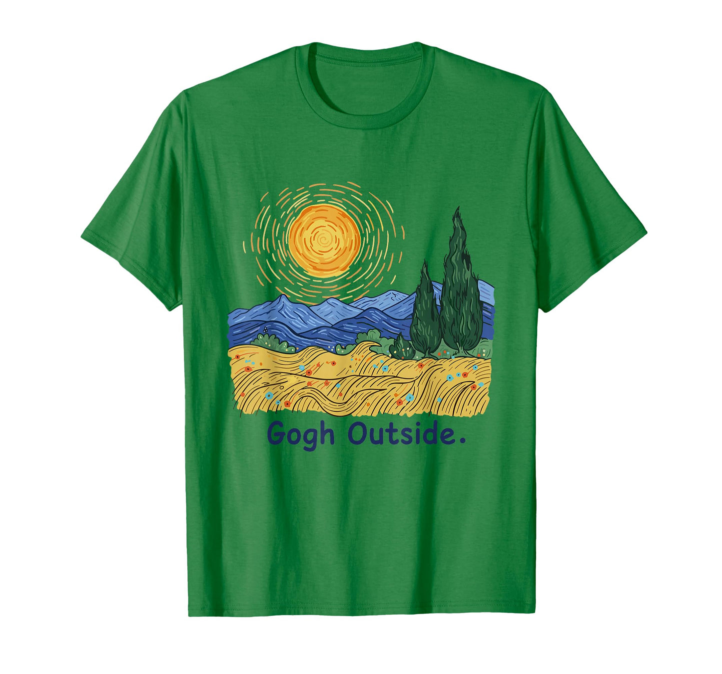 Gogh Outside Starry Night Nature Lover Inspirational Artist T-Shirt
