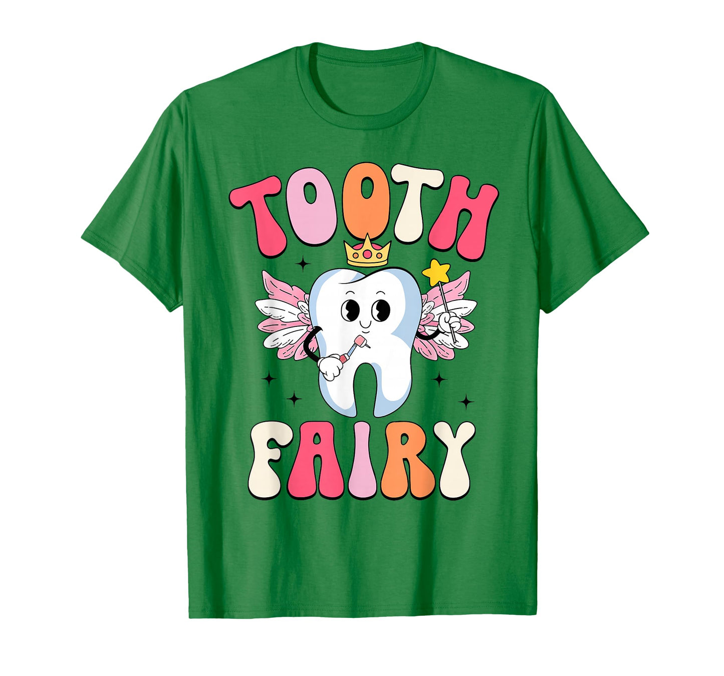 Tooth Retro Fairy Halloween Dentist Dental Assistant Costume T-Shirt