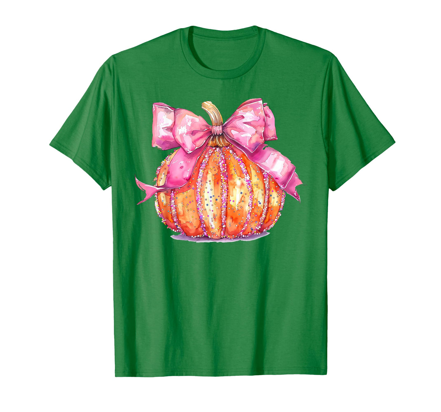 Coquette Pumpkin Bow Disco Ball Cute Girly Halloween Costume T-Shirt
