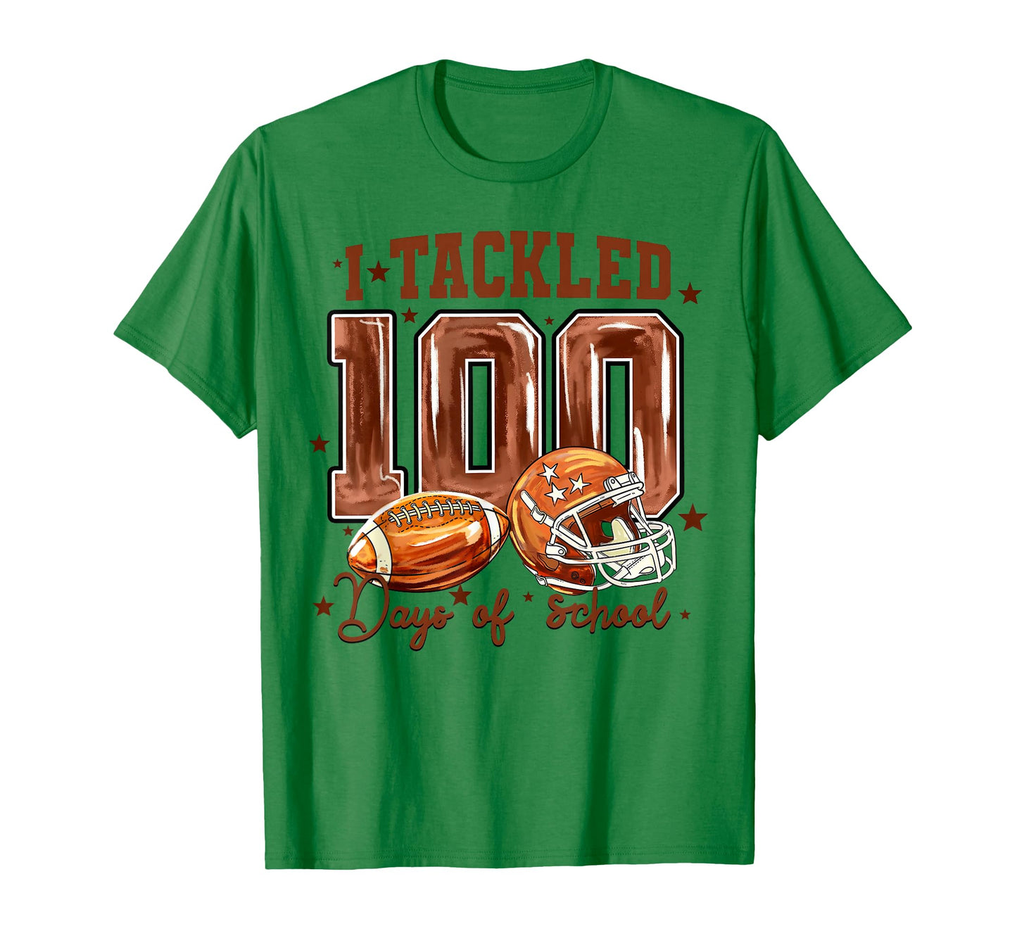 100th Day of School I Tackled 100 Days Football Boys Kids T-Shirt