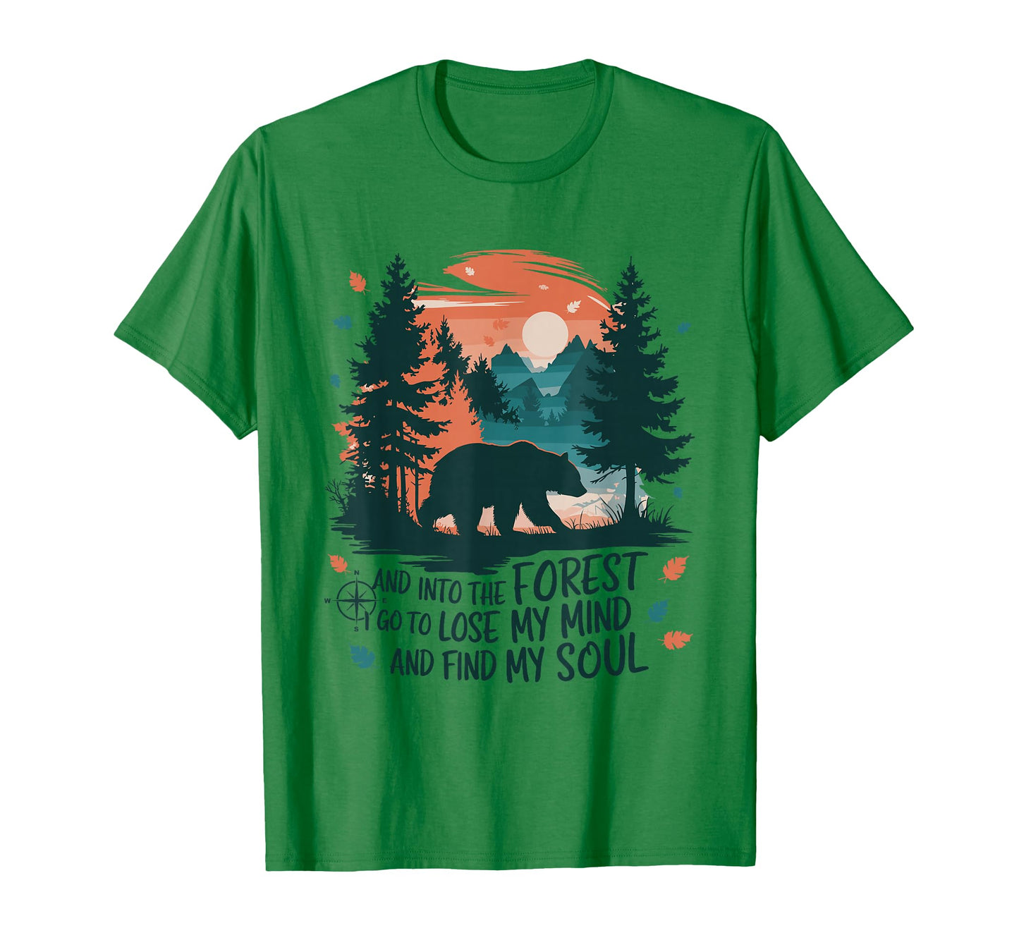 And Into The Forest I Go To Lose My Mind Camping Bear T-Shirt