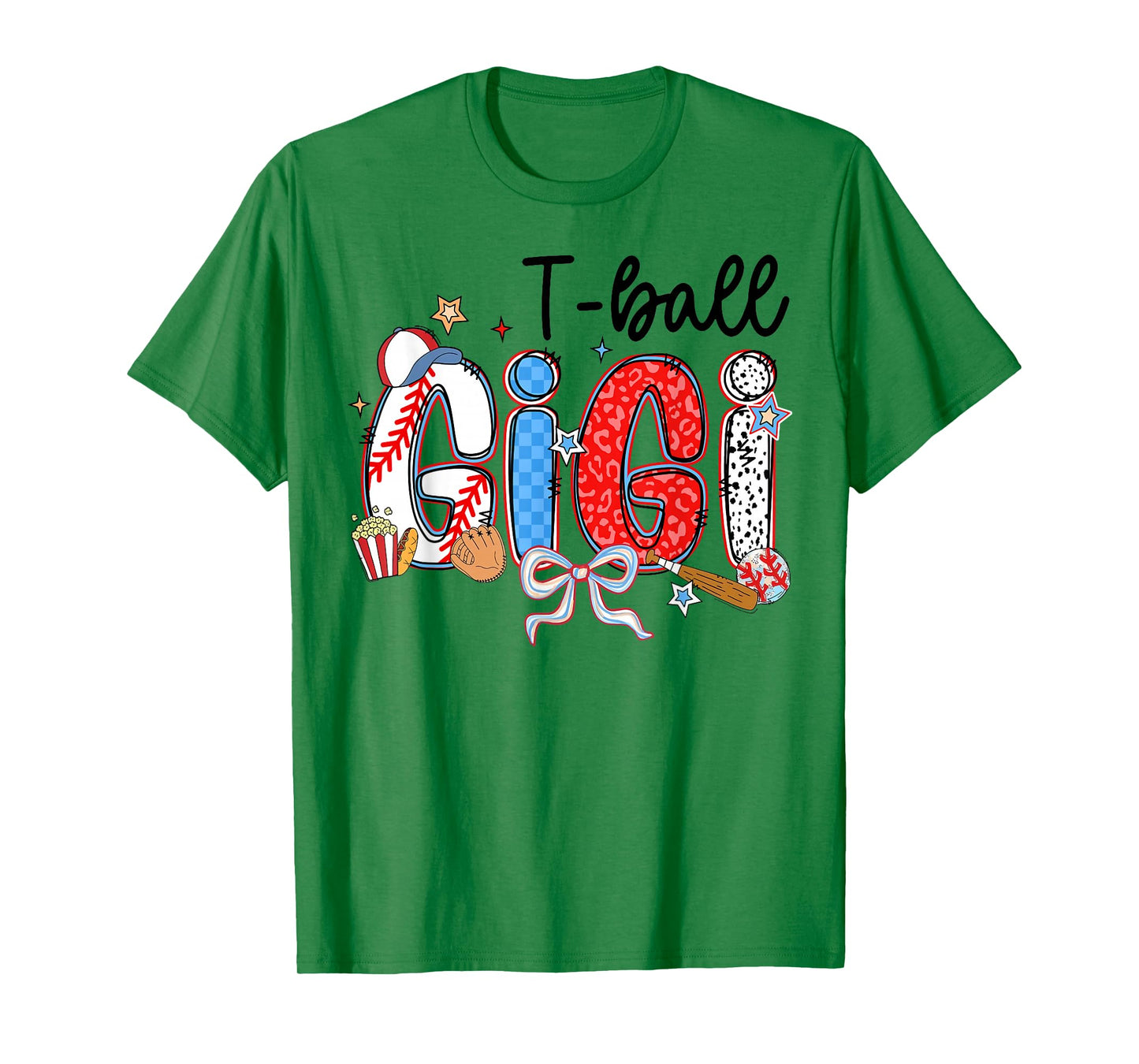 T Ball Gigi Coquette Bow Tee Ball Matching Women Girls T-Shirt