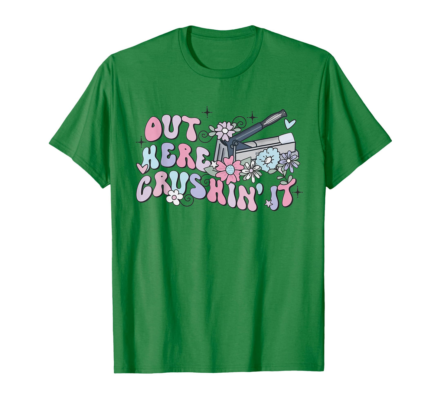 Retro Groovy Flower Medication Aide Out Here Crushin' It LPN T-Shirt
