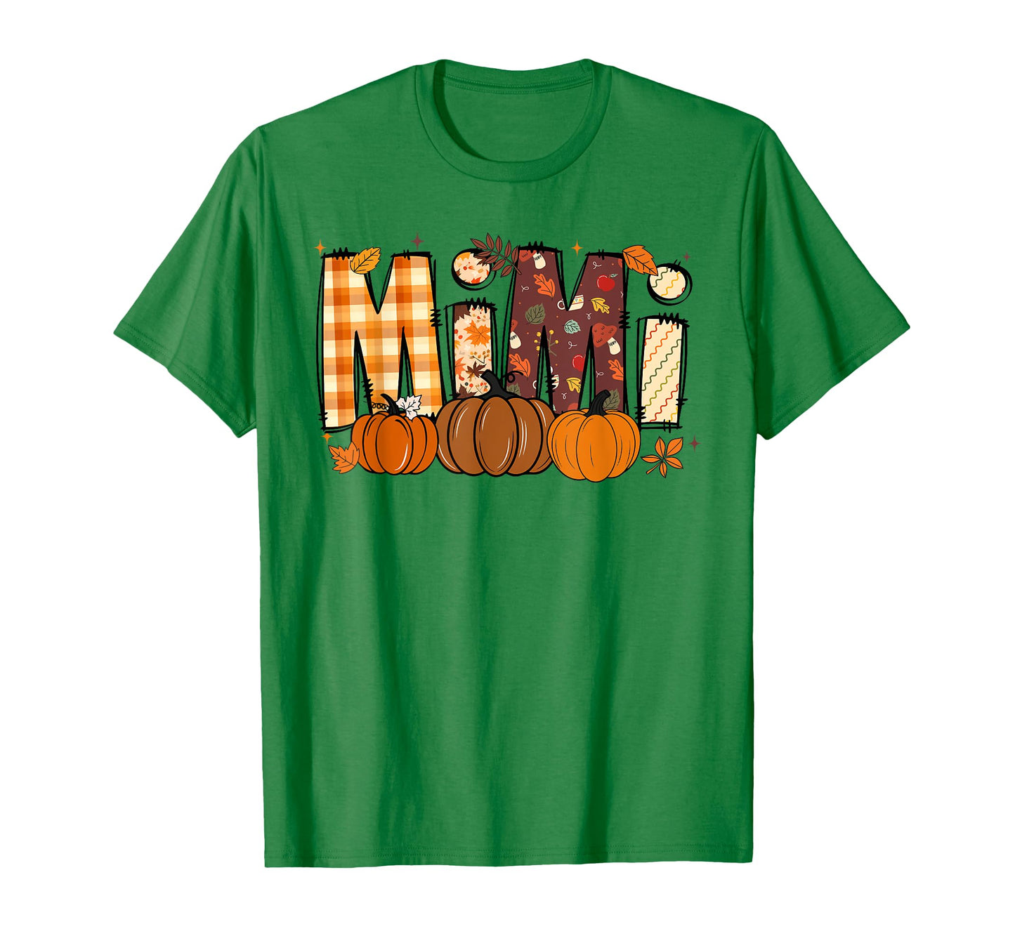Retro Mimi Pumpkin Fall Leaves Grandma Fall Thanksgiving T-Shirt