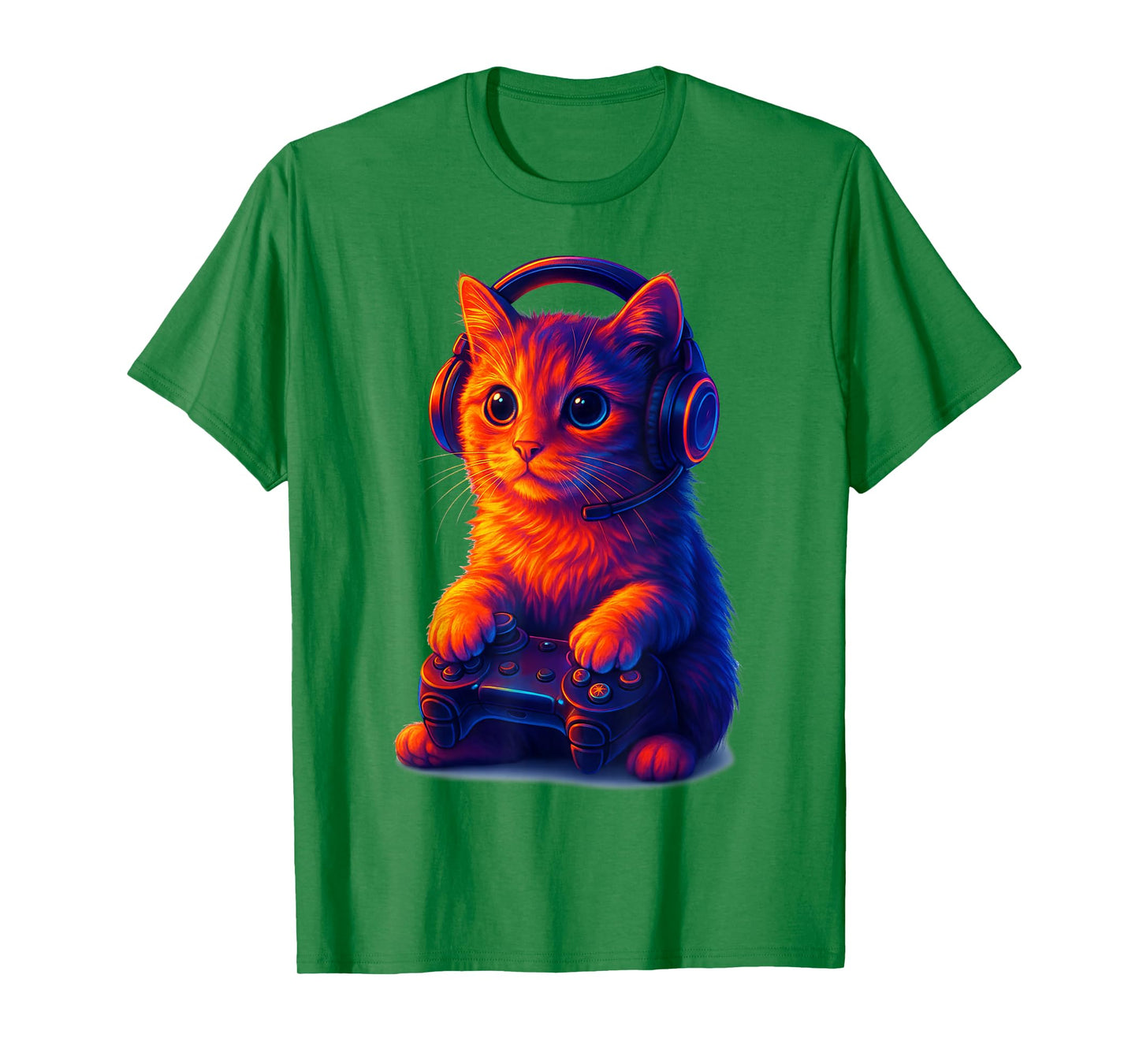 Gamer Cat Video Games Boys Teen Men Girls Funny Gift Gaming T-Shirt