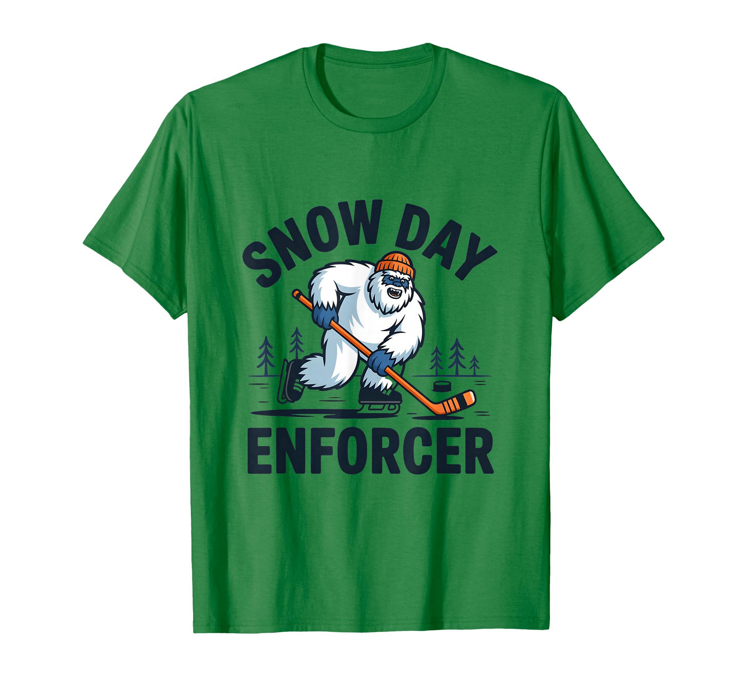 Snow Day Enforcer, Snowman Hockey Player T-Shirt