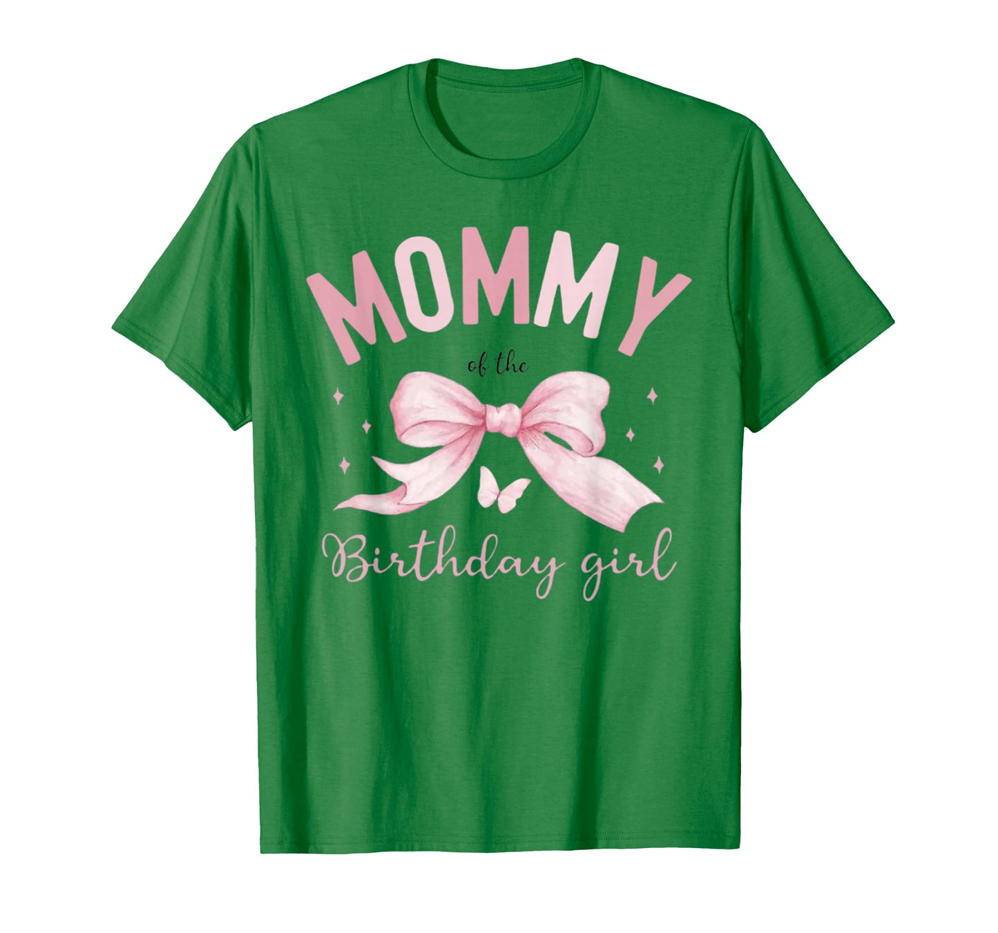 Mommy of The Birthday Girl Coquette Bow Matching Family T-Shirt