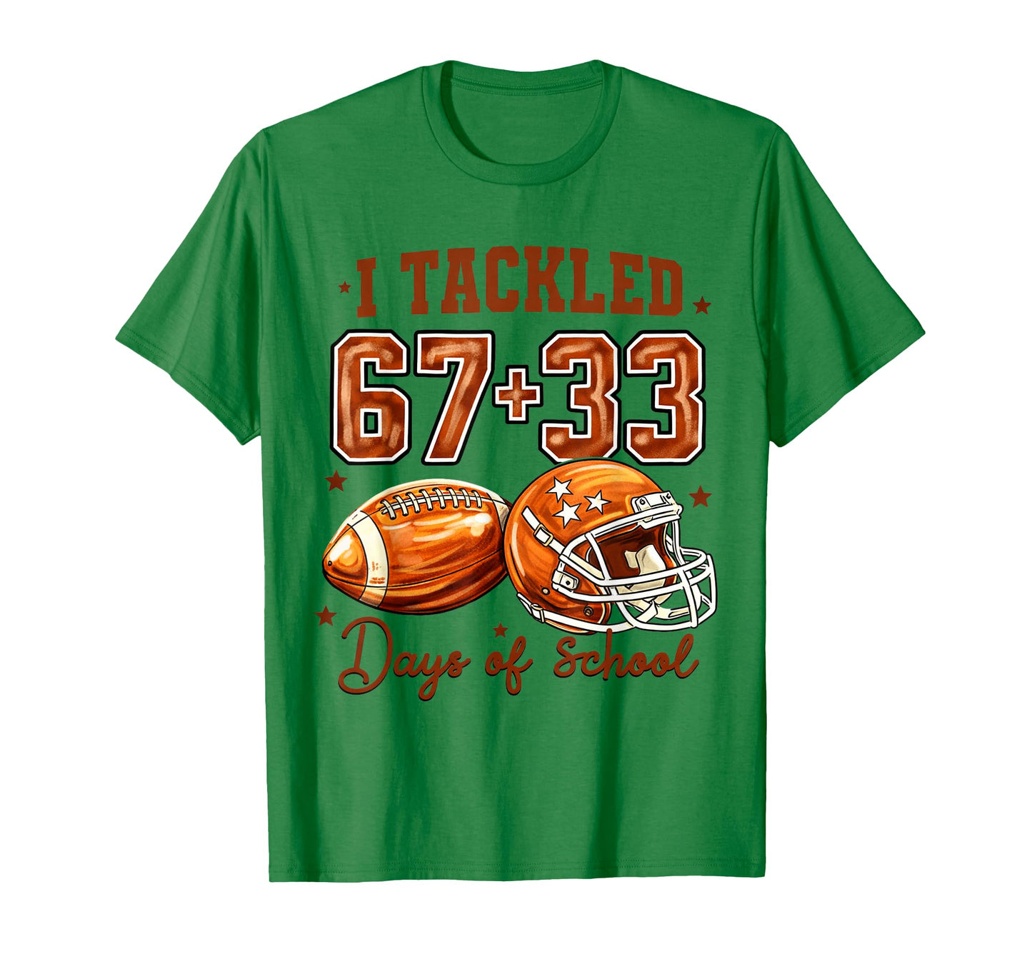 I Tackled 100 Days of School Football 67+33 Days Boys T-Shirt