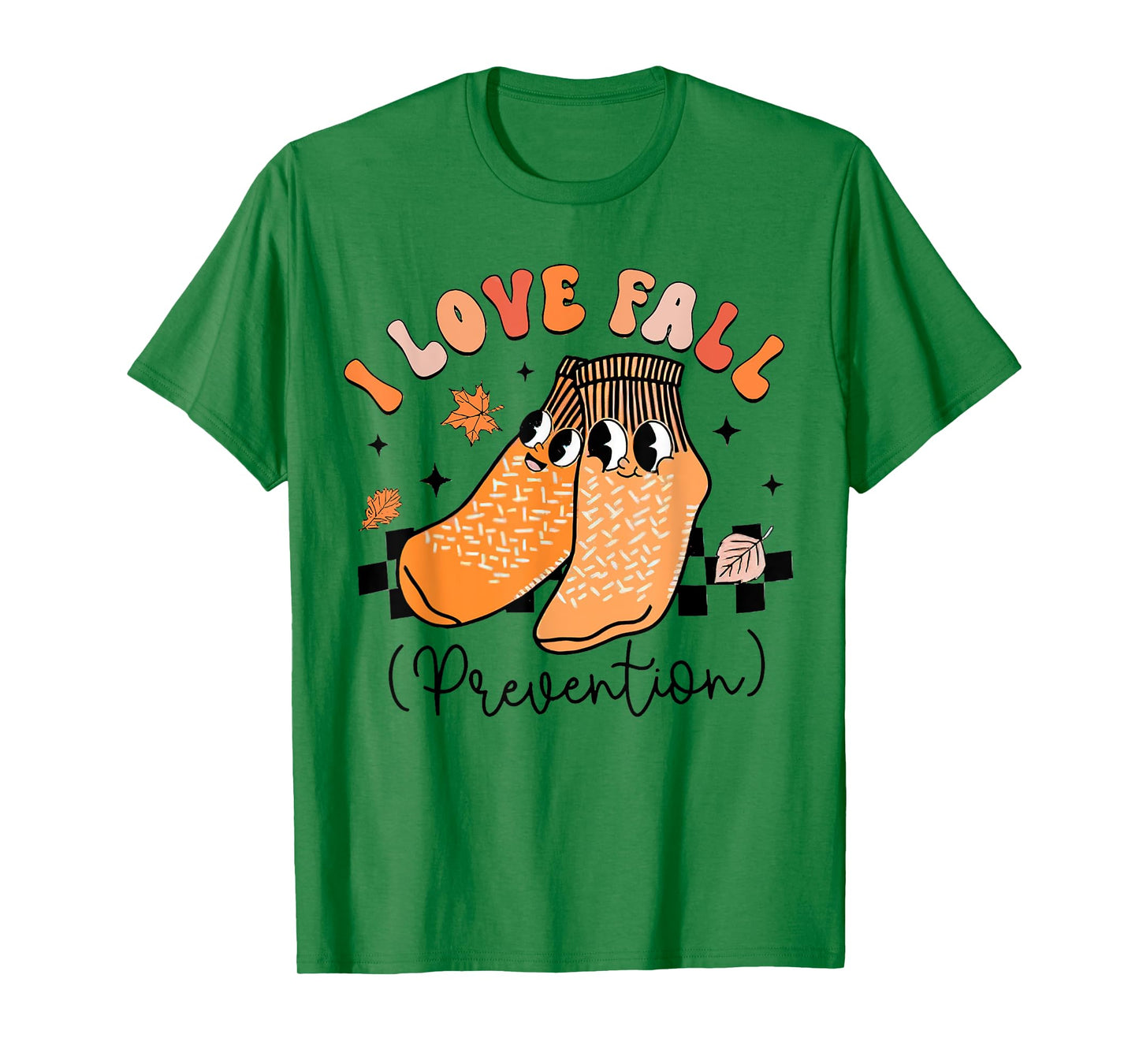 Groovy Retro I Love Fall Prevention, Fall Physical Therapy T-Shirt