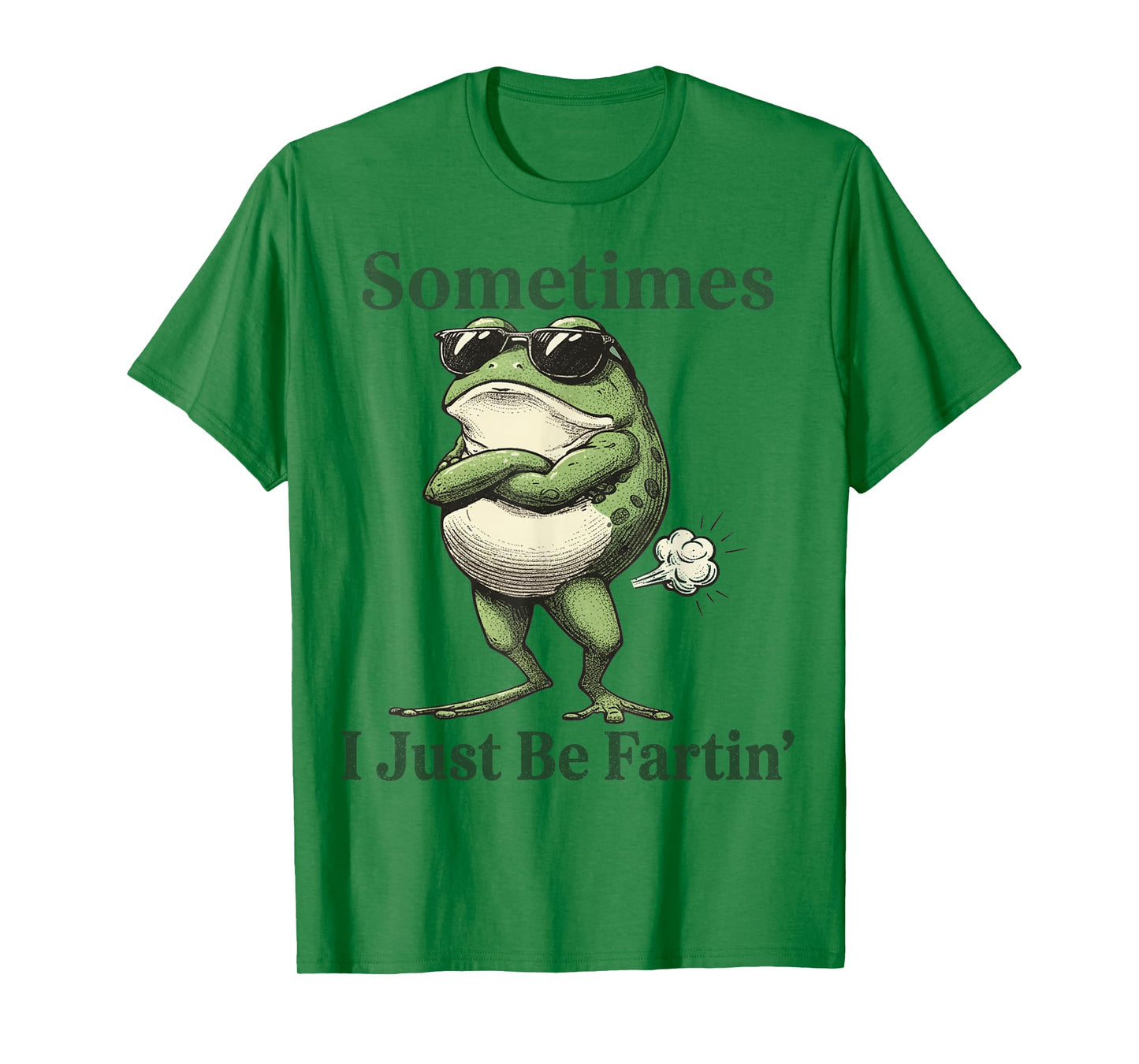 Sometimes I Just Be Farting Funny Vintage Frog Graphic T-Shirt