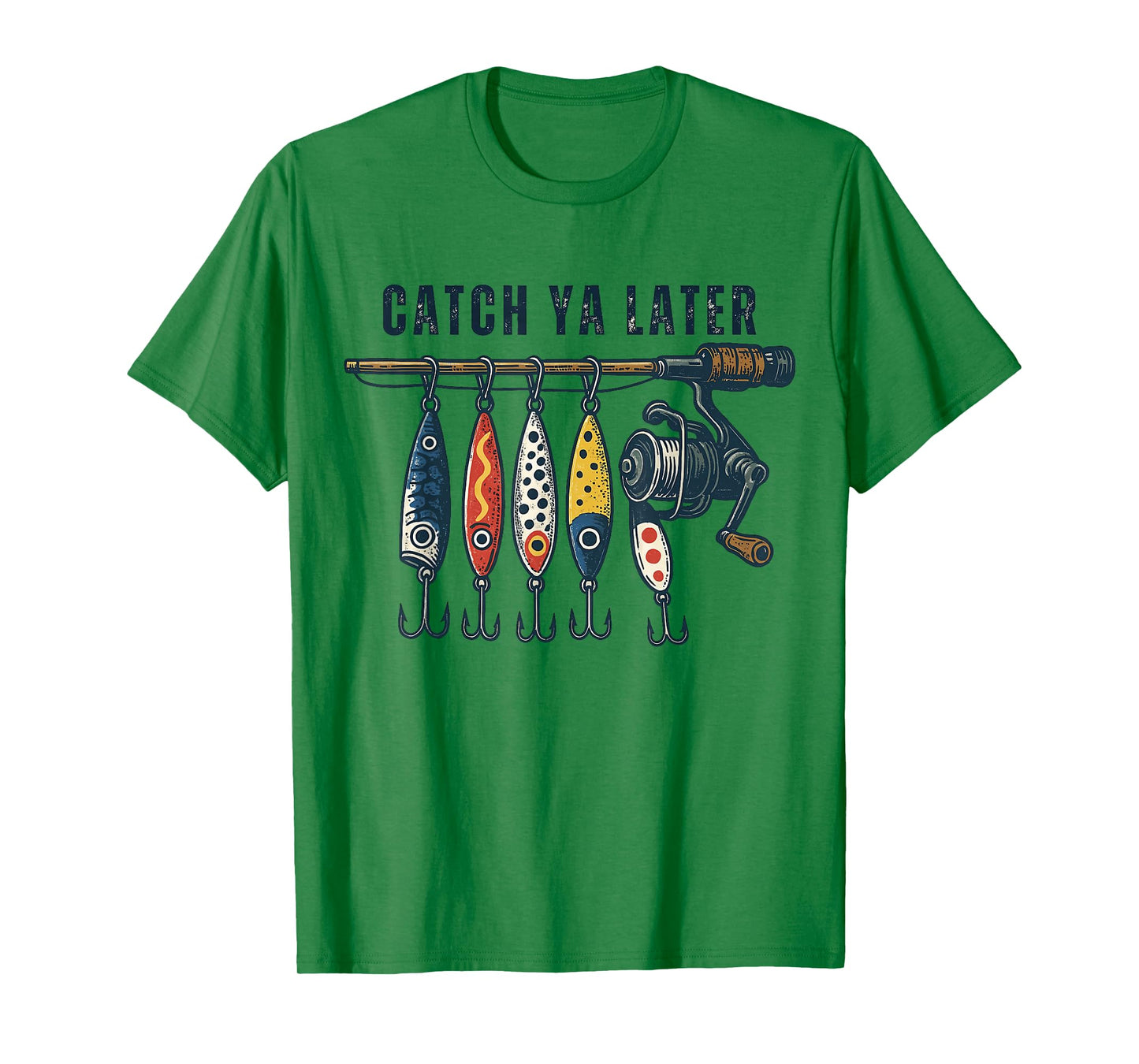 Catch Ya Later Funny Vintage Fishing Lures Outdoor Dad Son T-Shirt