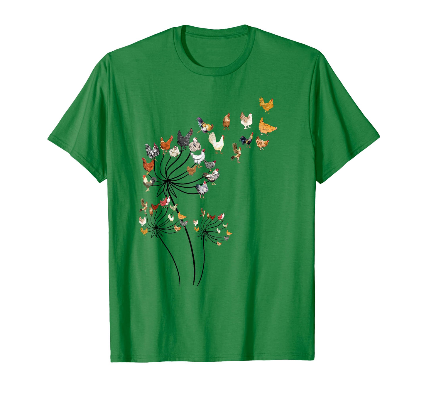 Cute Dandelion Chickens Lover Shirts for Women Girls Teen T-Shirt