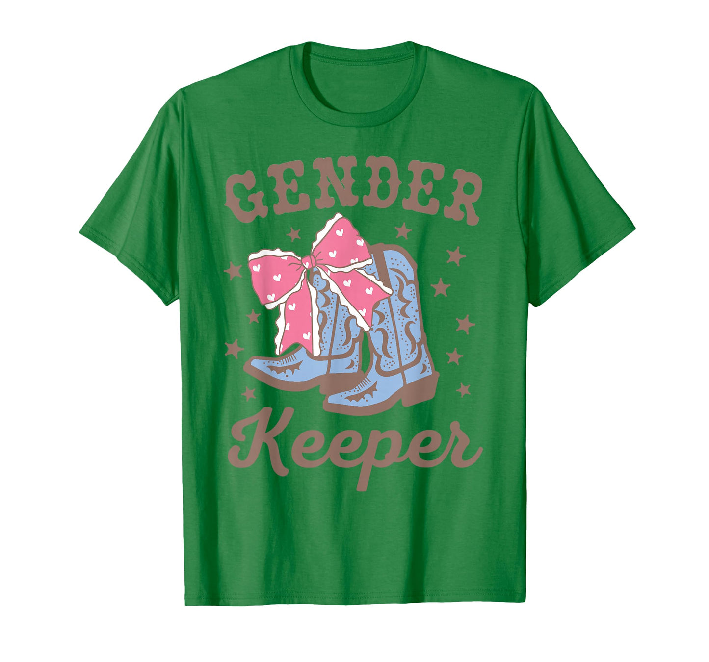 Boots Or Bows Gender Keeper Of The Gender Reveal Family T-Shirt