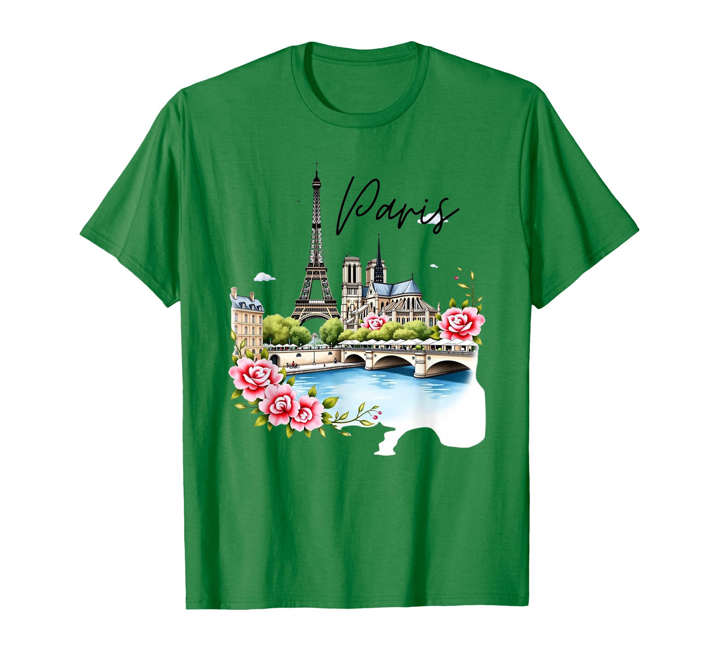 Vibrant Paris, France Watercolor Souvenir T-Shirt