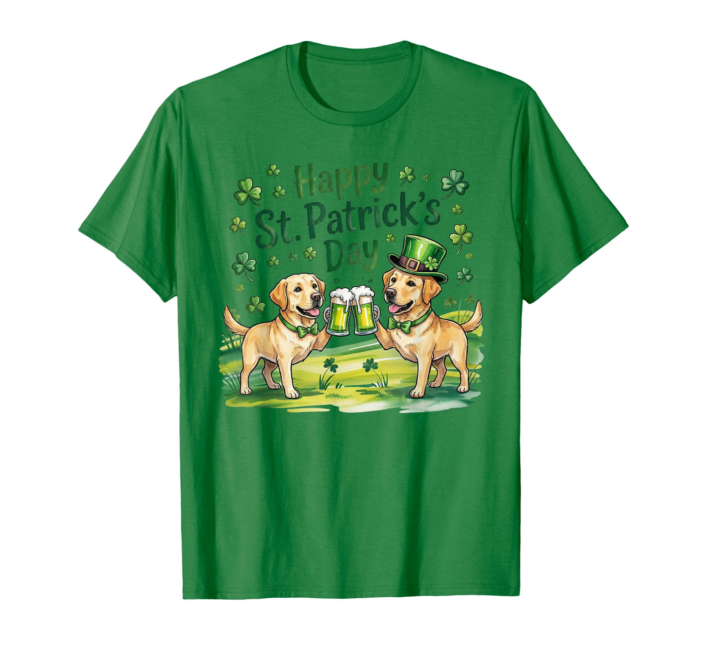 St Patrick’s Day Labradors Retriever Dog T-Shirt