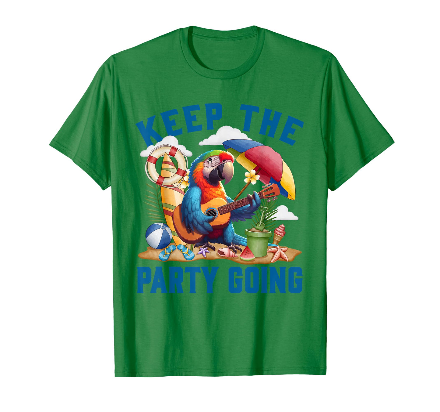 Keep the Party Going Funny Parrot Tribute T-Shirt